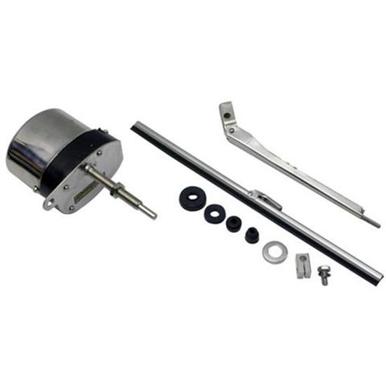 Stainless 12 Volt Electric Windshield Wiper Motor & Single Switch