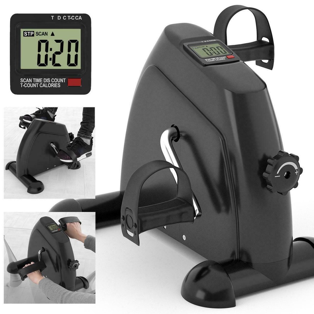 Pedal Exerciser Foot Cycle Arm&Leg Pedal Exerciser w/ LCD Screen Display US