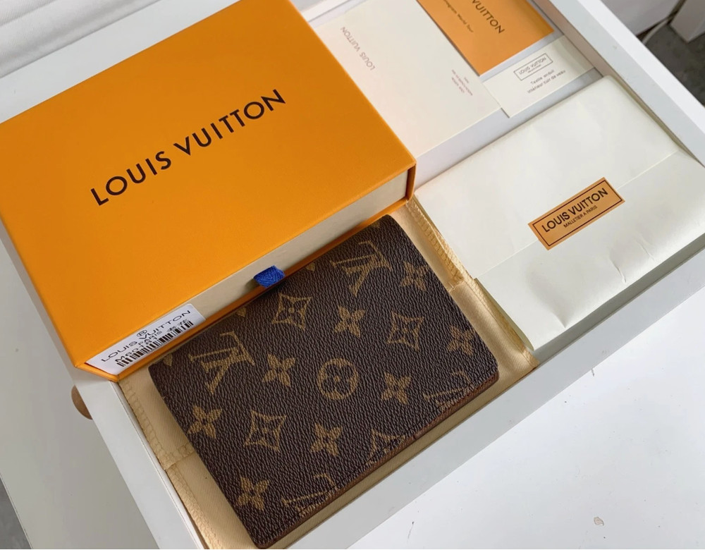 Louis Monogram Passport Holder Unisex Leather New