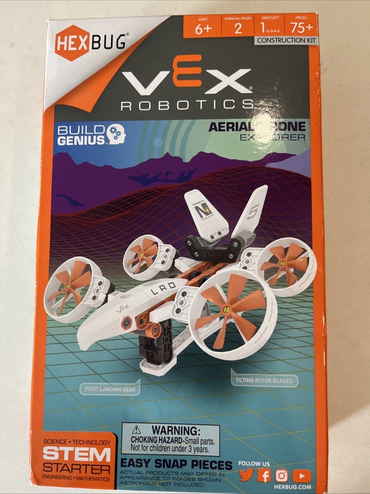 Hexbug Vex Robotics Aerial Drone Explorer Construction STEM Starter Kit. New
