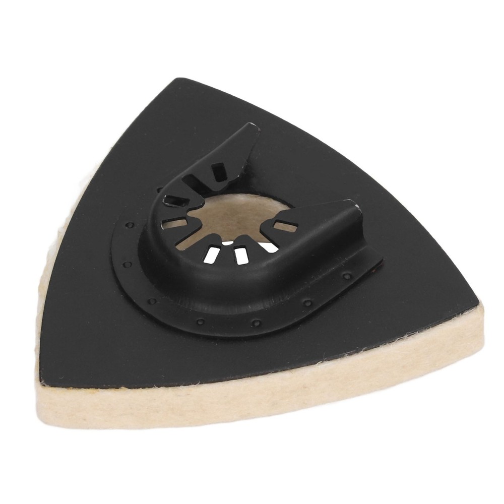 5PCS Wool Polishing Pad With Base Triangular Felt Buffing Pad For Oscillating