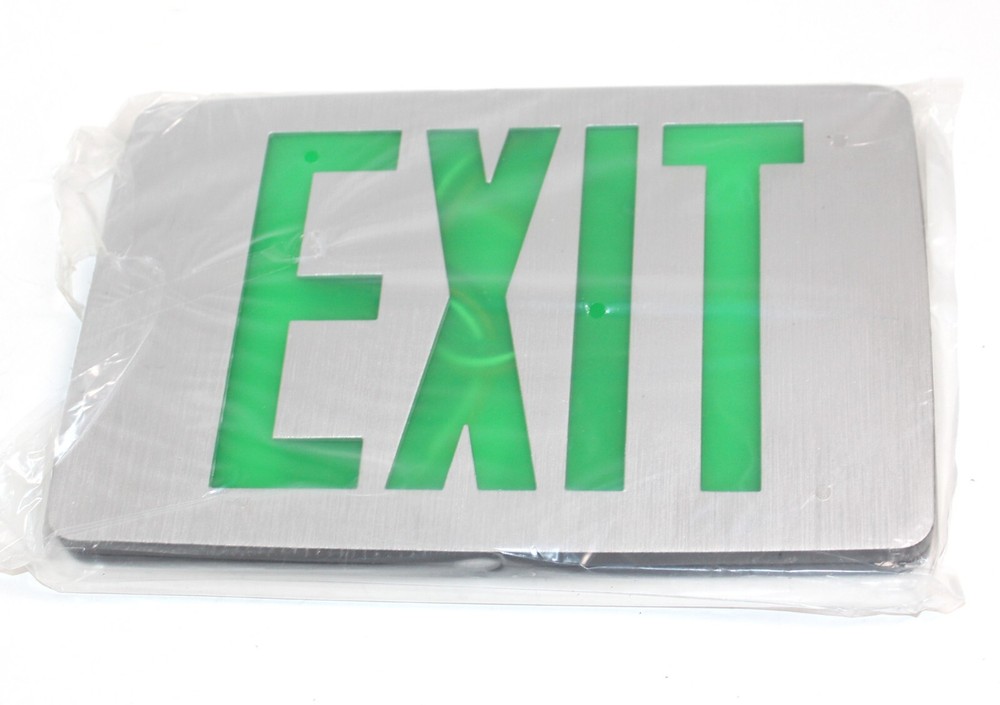 8 Pack Envoy Lighting LED Emergency Exit Sign, Green Letter, Battery Back-up