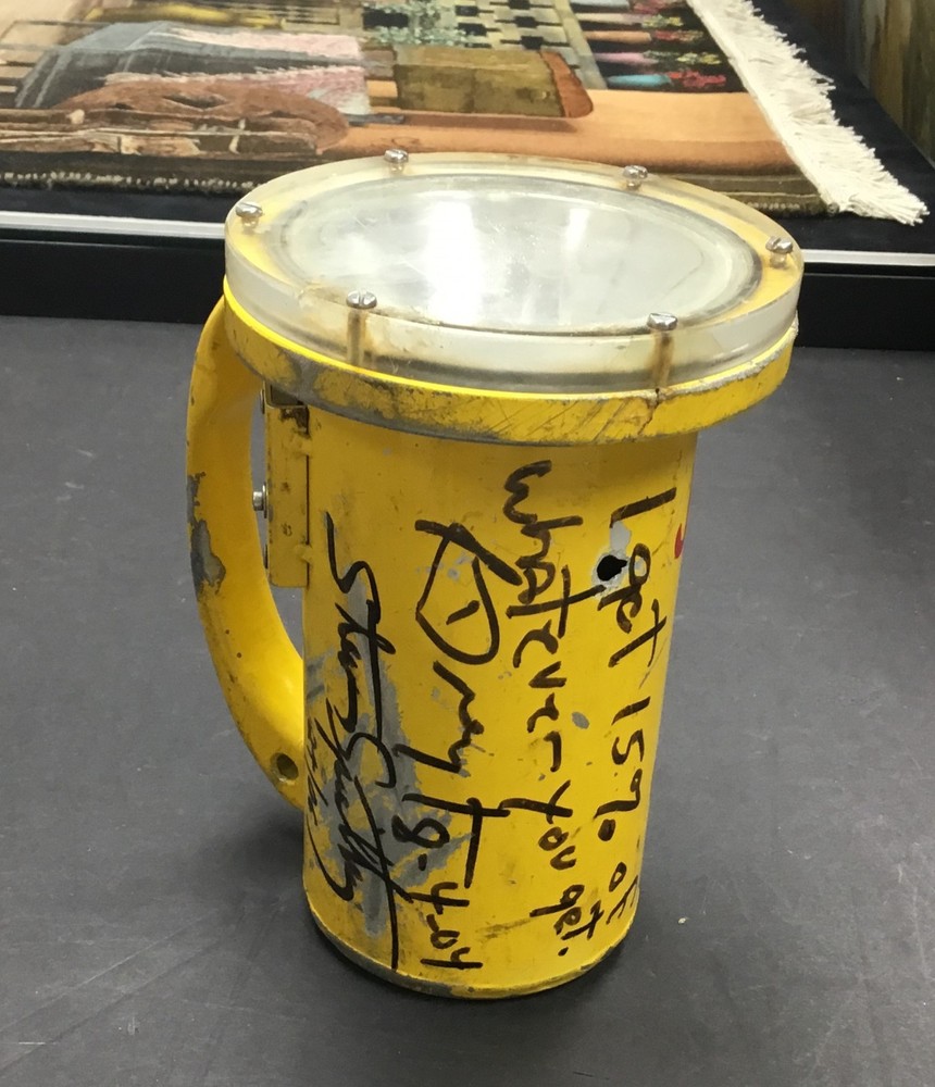 Screen-Used Divers Light from Jaws Signed by Spielberg, Scheider & Dreyfuss JSA