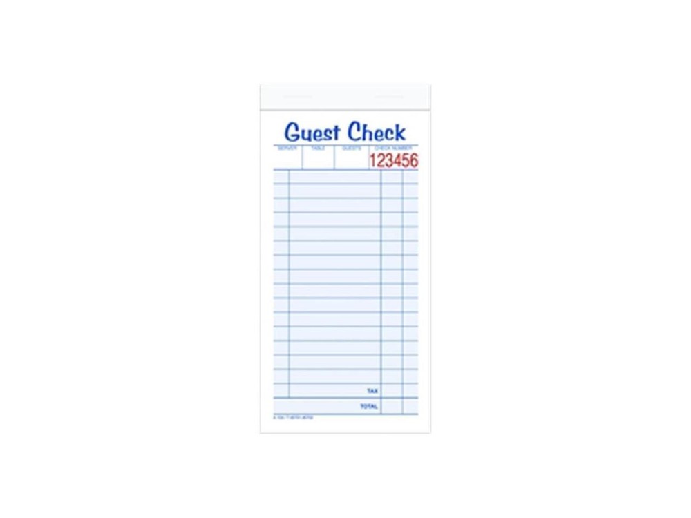Tops Guest Check Book