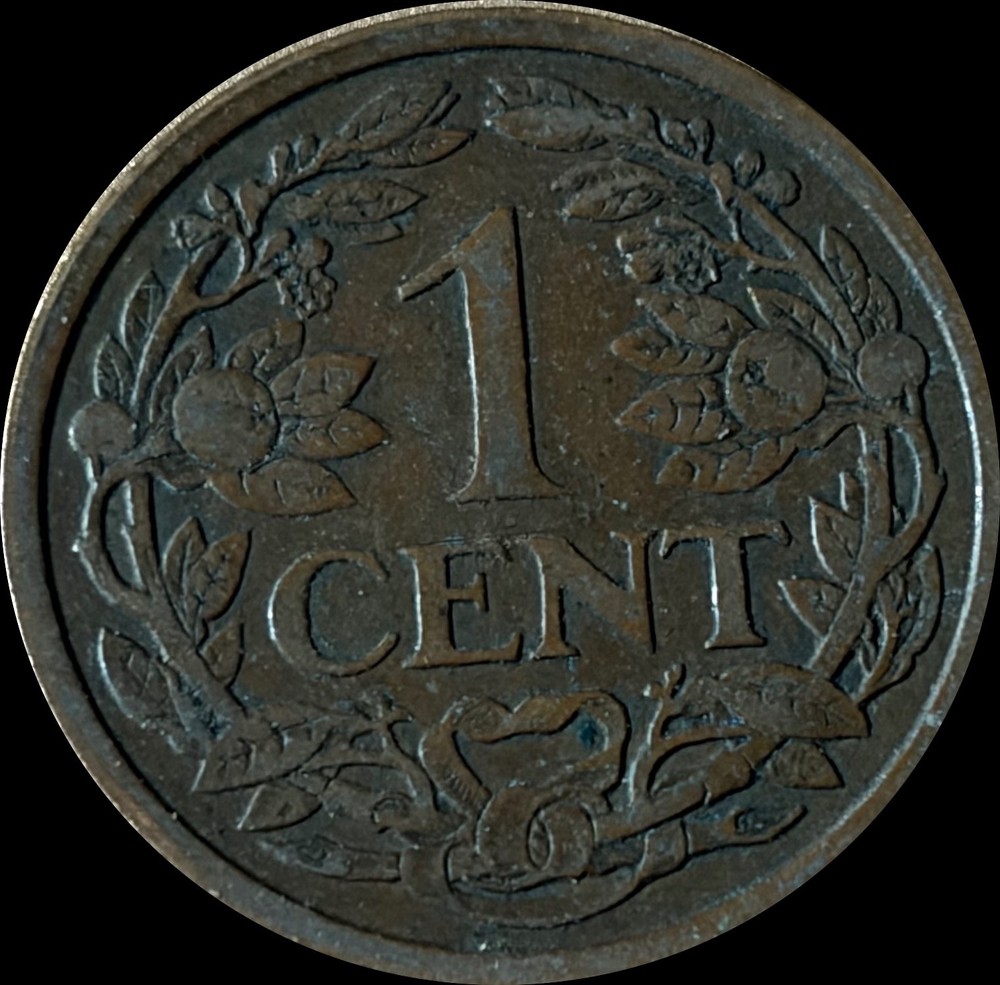 1914 Netherlands 1 cent coin