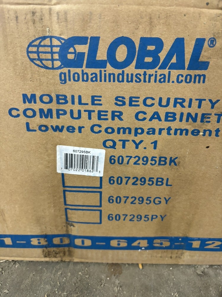 LCD Countertop Security Computer Cabinet Black Lower Compartment (SW55)