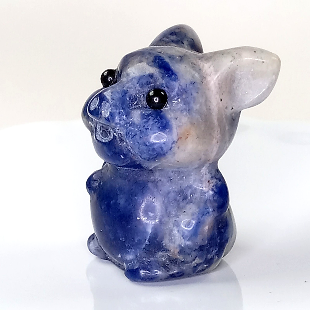 Sodalite Crystal Pig Figurine – Deep Blue Patterned | 41g | A37