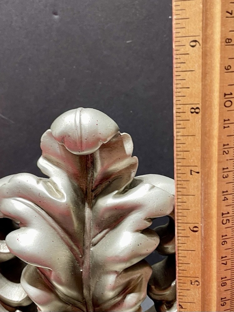 C2C Designs Decorative Resin Bookend Leaf/Scroll Design Blk Base Heavy