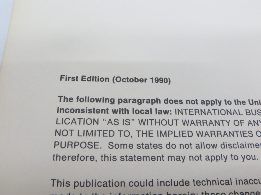 IBM Technical Reference for the IBM LaserPrinter (1990, Paperback) vintage book