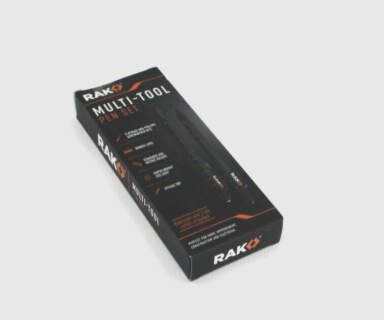 RAK Multitool Pen 2-Pack - Multi-Tool Pens with LED 2 Count (Pack of 1)