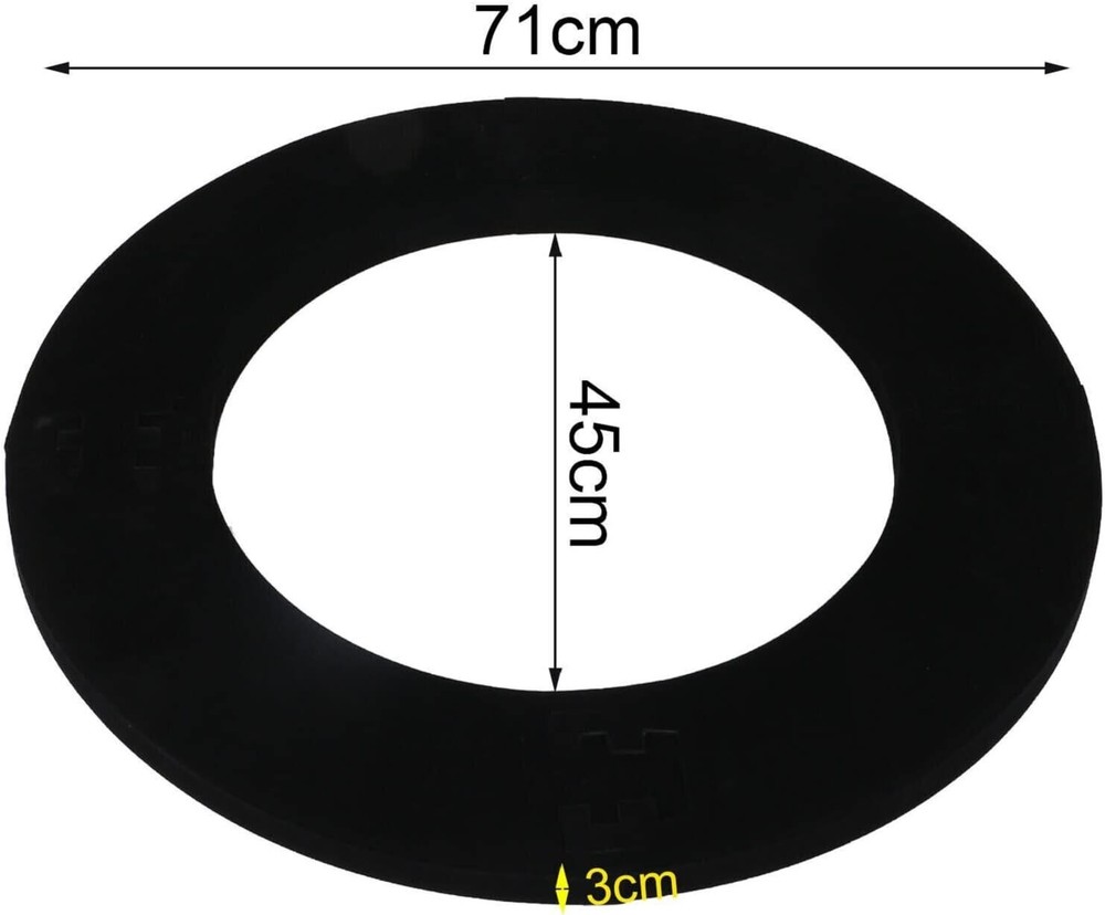 Protective Dartboard Darts Surround Wall Guard Protector Ring Plain Black 71cm ⌀