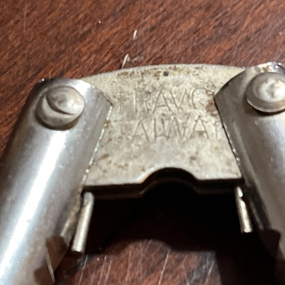 Vintage Solid Tree Bark Nut Bowl with 1 HMQ Nutcracker & 4 picks Cloth Bottom