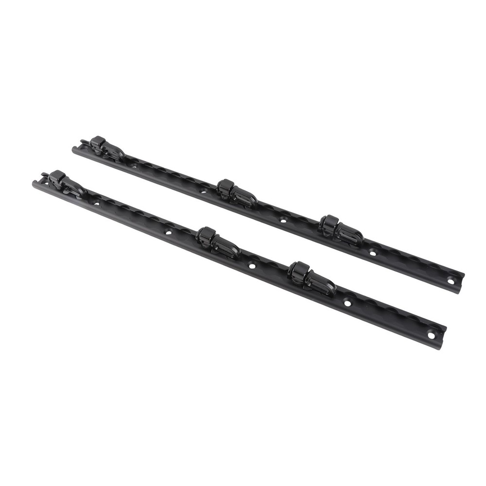 60cm L Track Tie Down System With 6pcs Double Stud Fitting Black Anodized