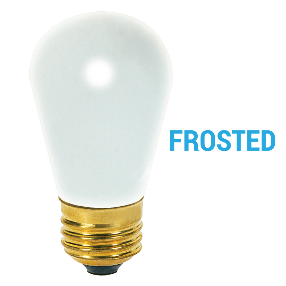 FROSTED CERAMIC Patio String Light Sign Bulb 120V 11W S14 Medium E26 Base 11S14
