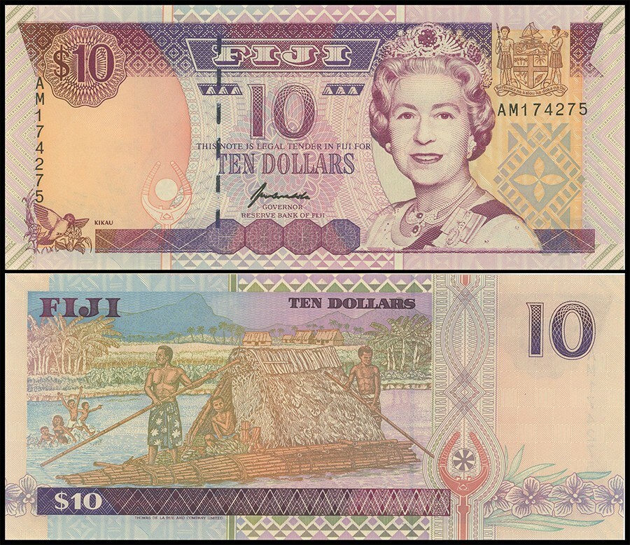 Fiji 10 Dollars, 1996 ND, P-98b, UNC