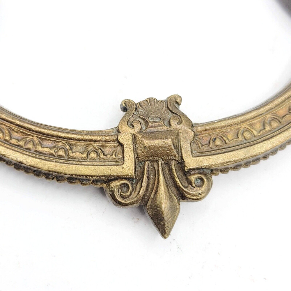 Vintage Single Brass Ornate Bail Pull for 4.25" Pull Handle Replacement 0082