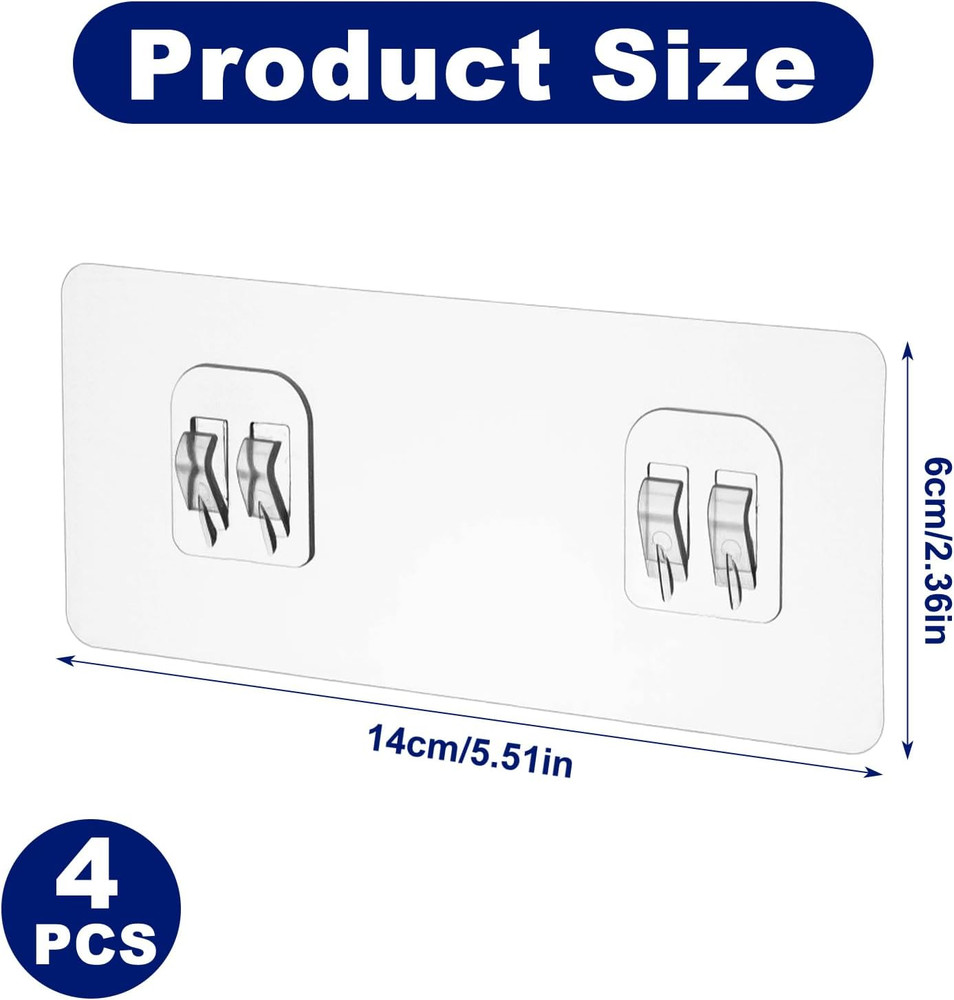8 Pack Shower Caddy Adhesive Replacement, No Drilling Wall Mount Hook Strong ...
