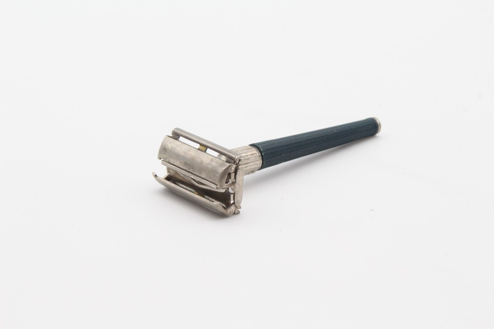 Vintage Gillette Razor Blue Handle