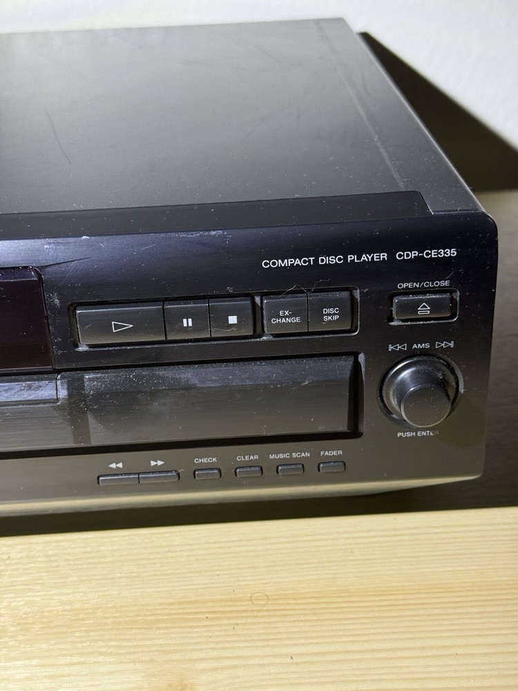 Sony CDP-CE335 5-Disc CD Changer - Tested & Working - No Remote