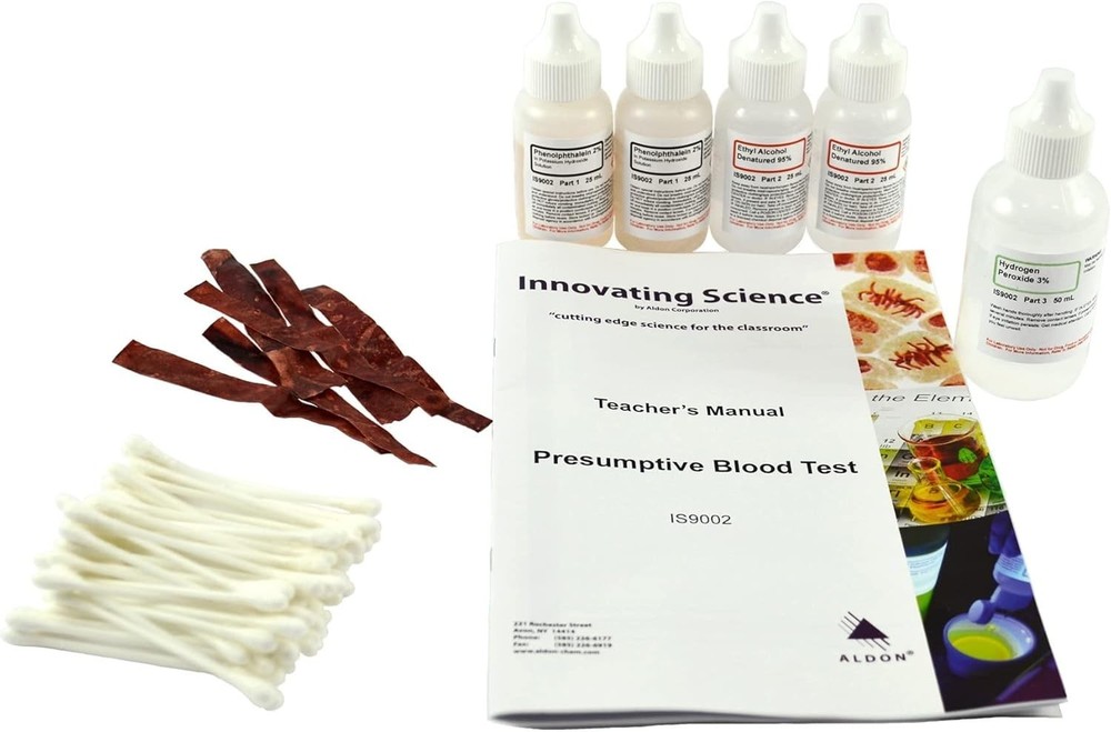 Forensic Blood Kit 30 Rapid Presumptive Tests Color Changing Indicator