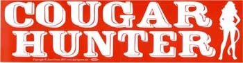 Cougar Hunter bumper sticker