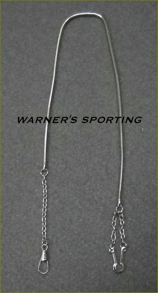 WARNER WHISTLE SNAKE CHAIN BUTTON HOOK NICKEL 20” UNIFORM