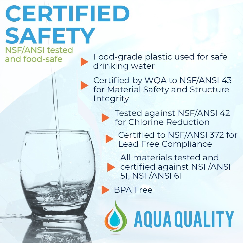 Aqua Quality Under Sink Drinking Water Filter Cartridges 3 Pack