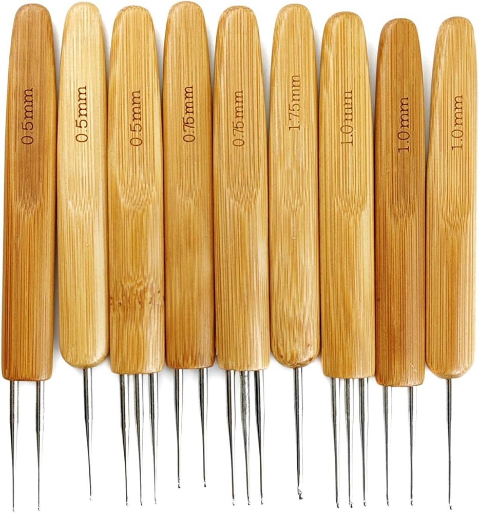 9PCS Dreadlocks Crochet Hooks Braid Hair Locking Tool Dreadlock Crochet Needles