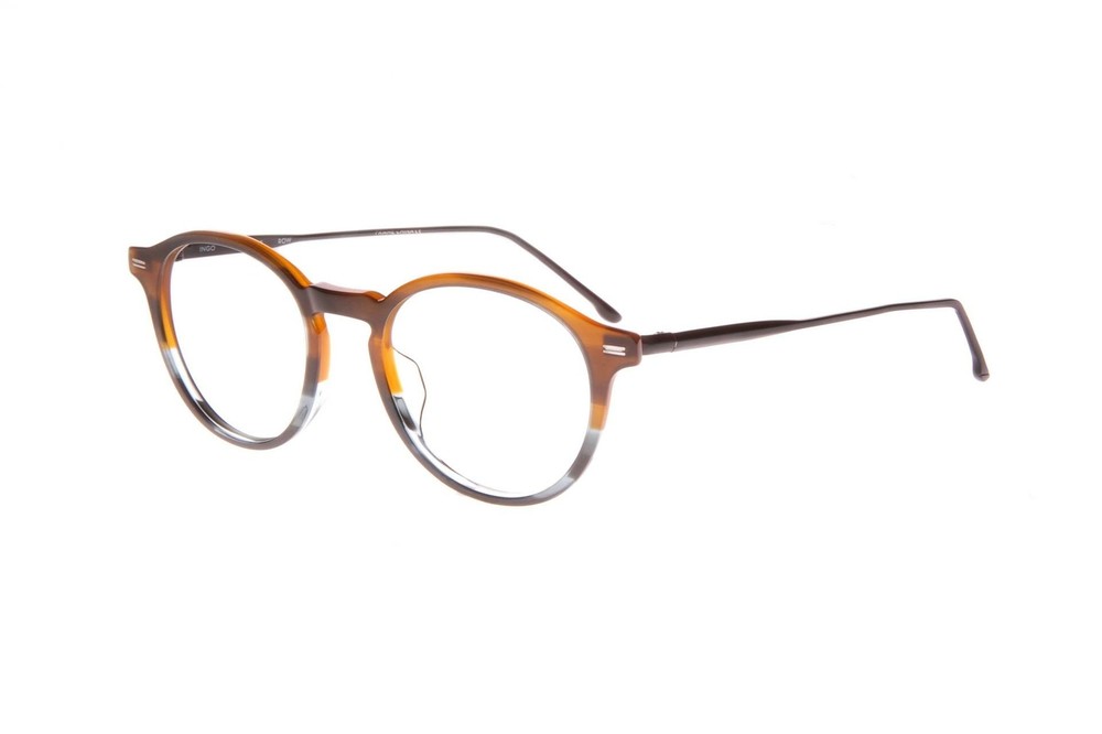 NEW 1284 Row (Brown & Grey) INGO Eyeglasses 50mm with Case