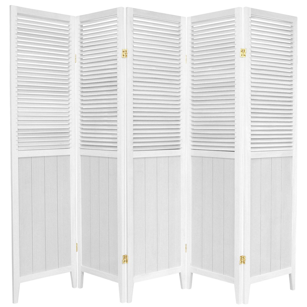 6 ft. Tall Beadboard Divider - White - 5 Panels