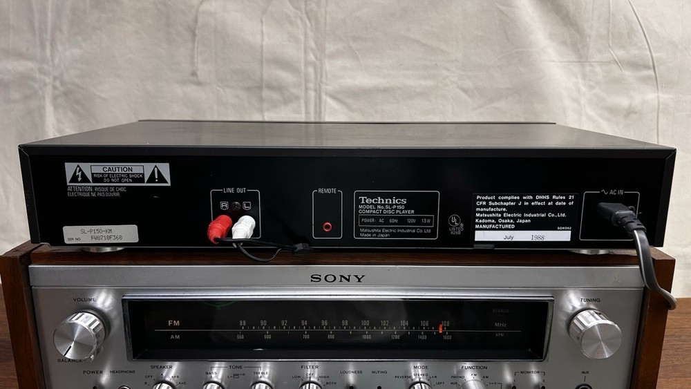 Vintage Technics SL-P150 Compact CD Disc Player tested 1988