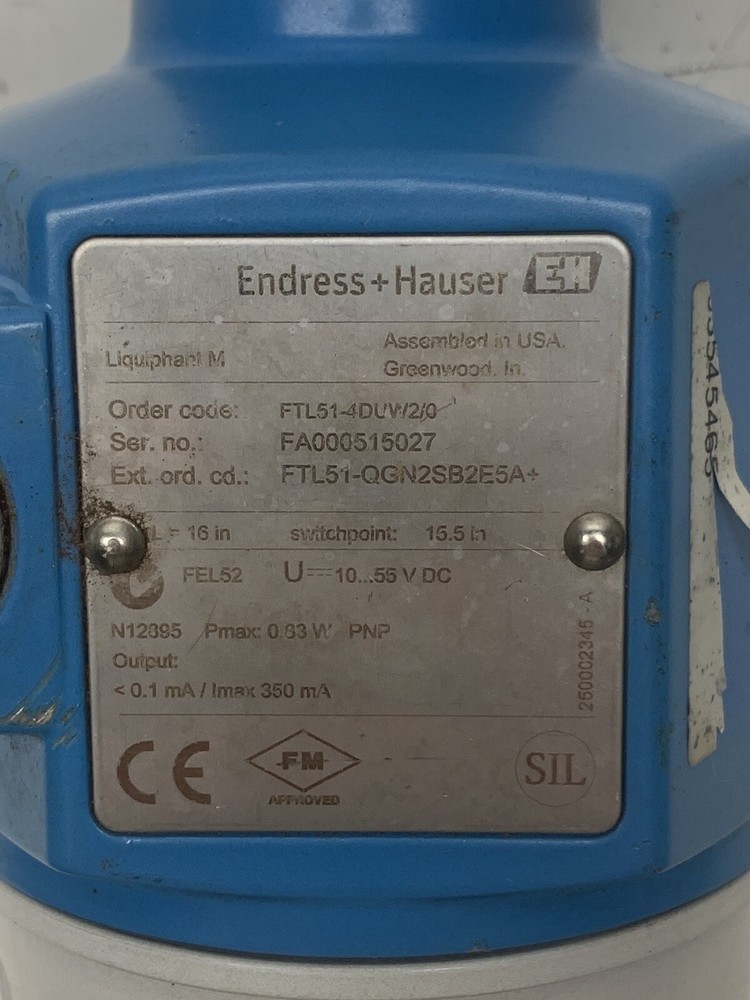 Endress & Hauser FTL51-4DUW2/0 FTL51-QGN2SB2E5A+ Transmitter