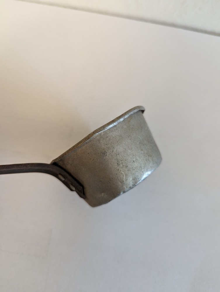 Old Aluminum 7" Tea Strainer w/ rusty handle USED Decor