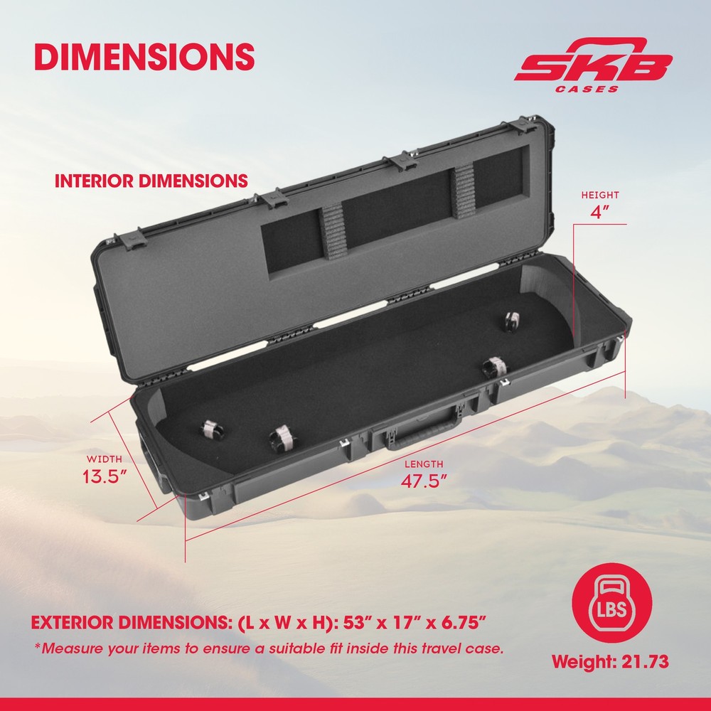 SKB iSeries Target Long Bow Case, Secure Box with Accessory Compartment, 5014-PL