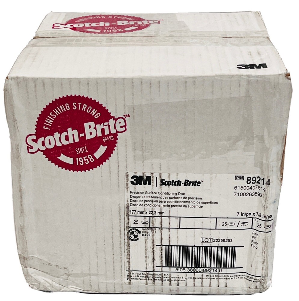 25 Scotch-Brite 7” Fine Precision Ceramic Surface Conditioning Disc Hook & Loop