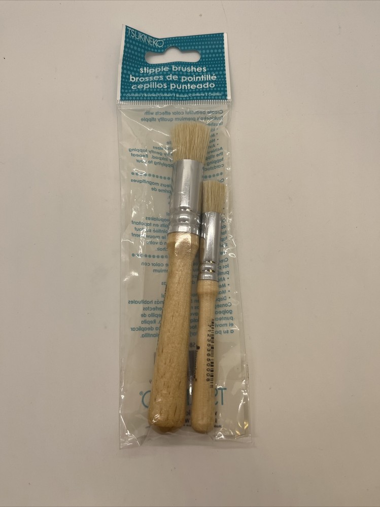 Tsukineko Stipple Brushes Size 4 & 0 NEW