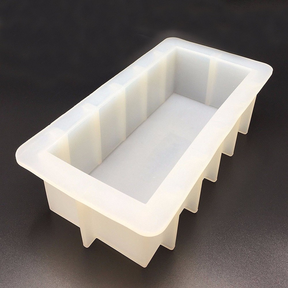 Rectangular Silicone Loaf Soap Mold 39 oz With a Flat Soap Cutter USA