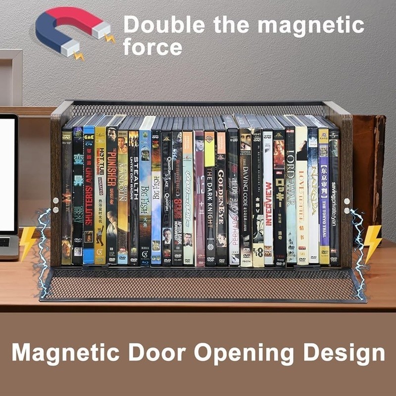 Versatile Media Storage Rack Blu-ray Game Cases & Accessories Organizer New