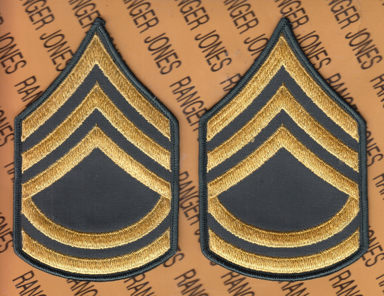 US Army Enlisted E-7 SFC Sergeant First Class A uniform rank patch set m/e NOS