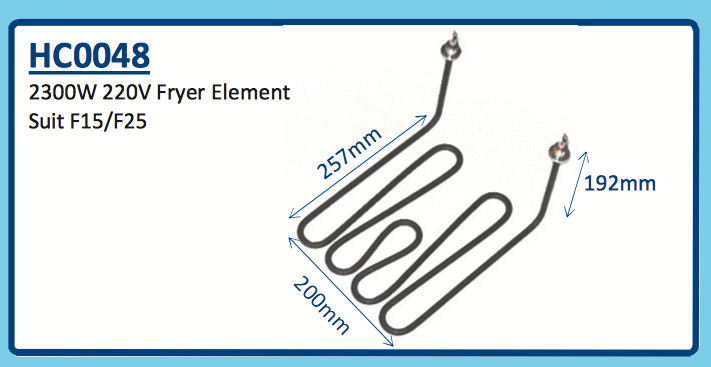 2300W 220V FRYER ELEMENT F15 F25 HC0048