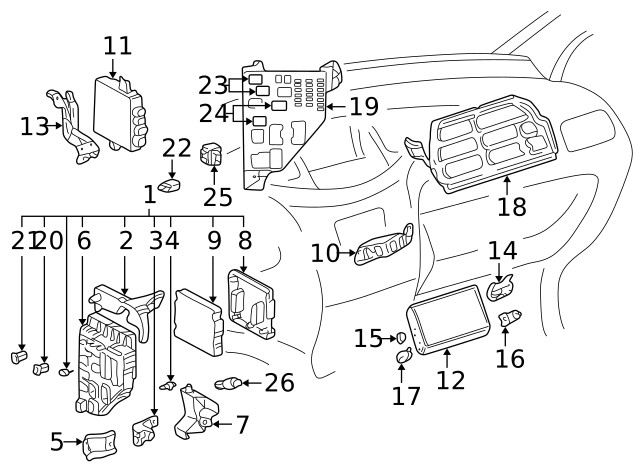 Genuine Toyota Computer 89111-47010