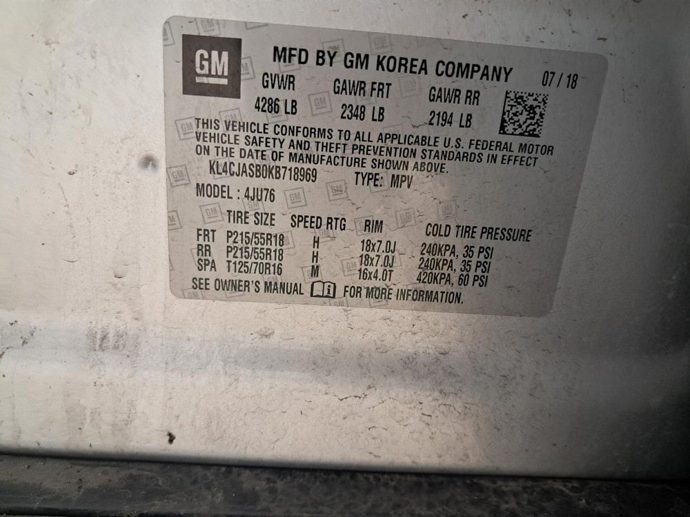 2019 BUICK ENCORE Speedometer MPH (opt UMN), ID 42673247