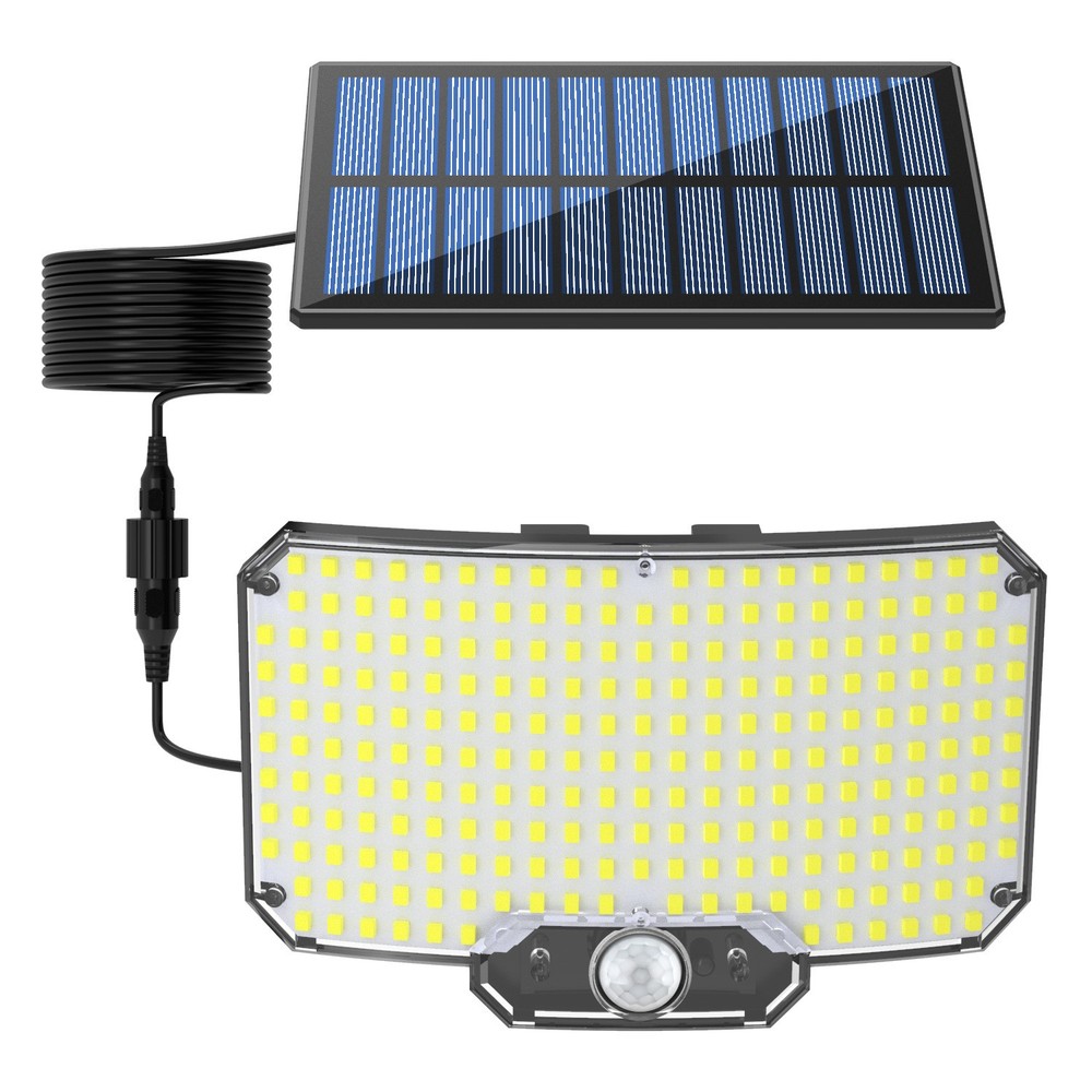 2-in-1 Solar Wall Light with Remote - Split Motion Sensor Dimmable LED Lamp