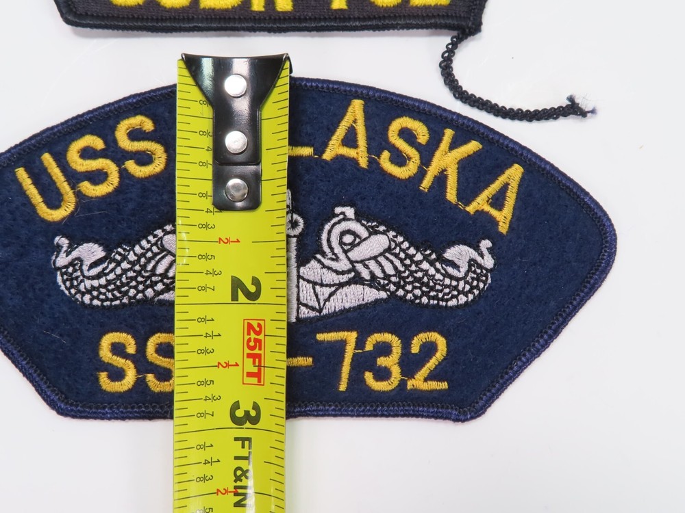 (2) Different USS Alaska SSBN-732 USN US Navy Submarine Felt Patch