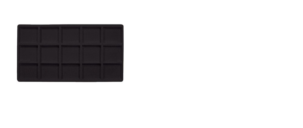 5 Black 15 Compartment Display Tray Inserts