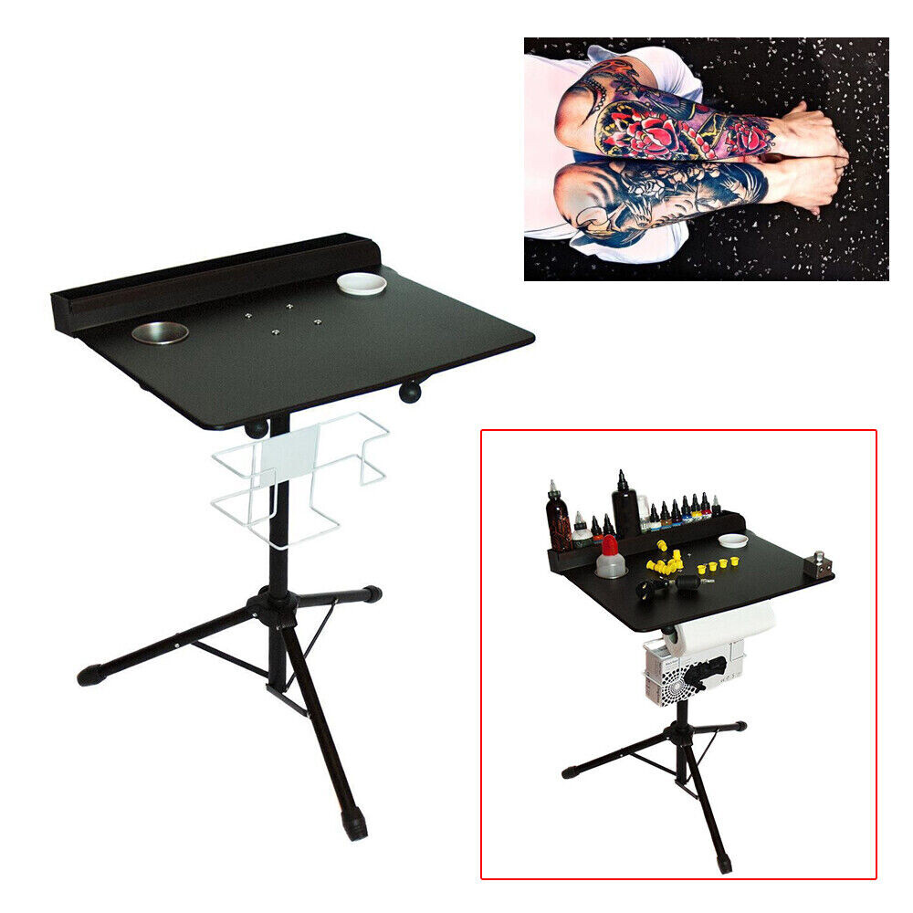 Tattoo Mobile Work Station Stand Fixed Desktop w/ a Removable Back Tray Portable