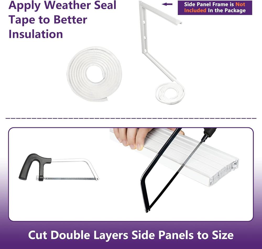 Window Air Conditioner Side Panel Kit for Window AC Units Replacement Screen,AC