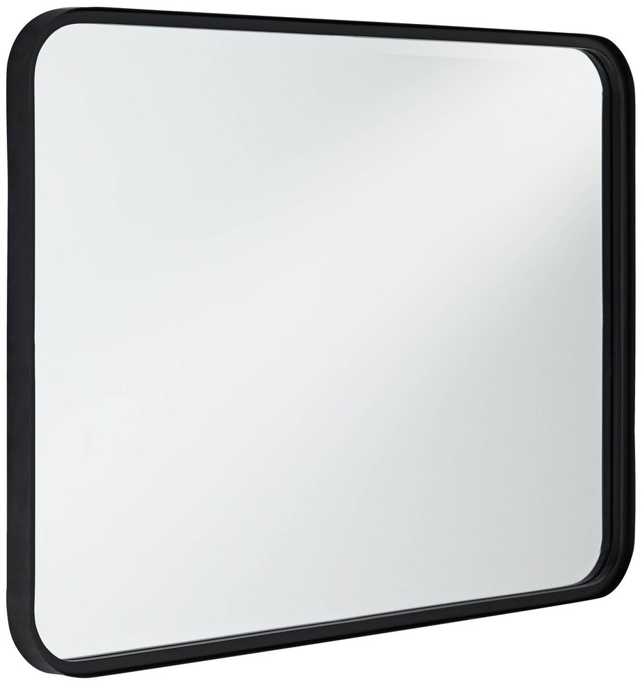 Soren Black 24" x 34" Rounded Edge Rectangular Mirrors Set of 2