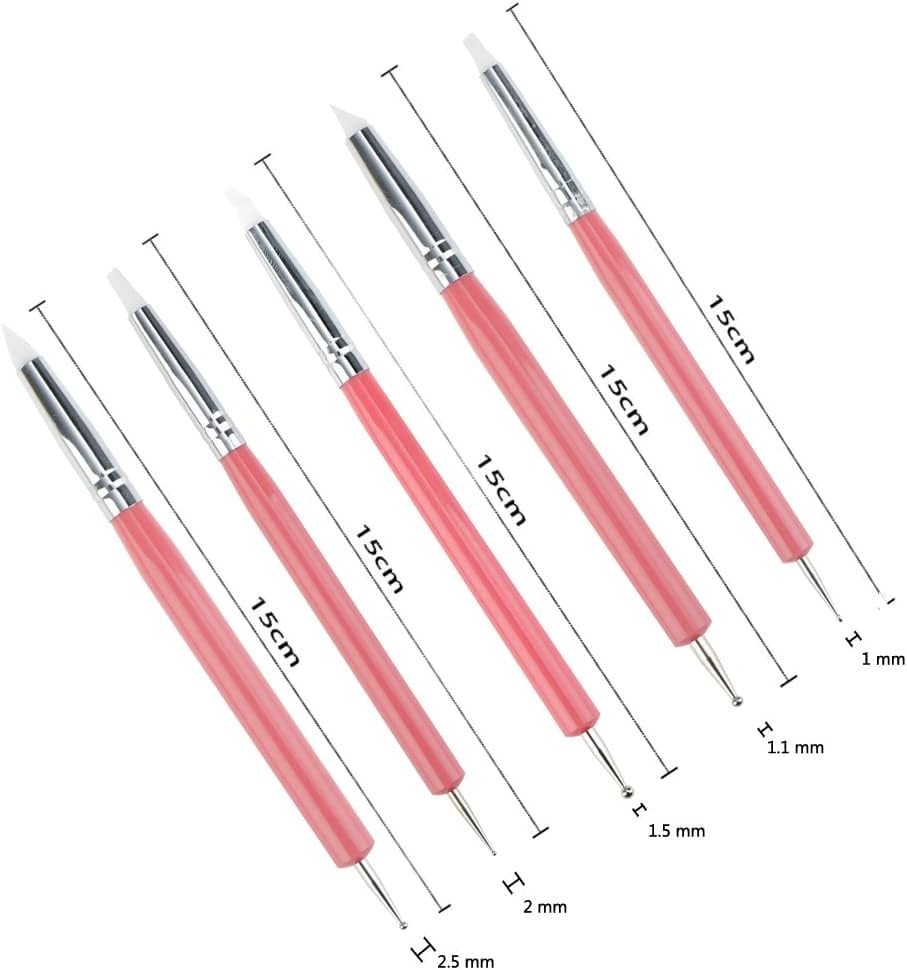 Clay Dotting Tools Set Ceramic Polymer Silicone Embossing Dotting Needles