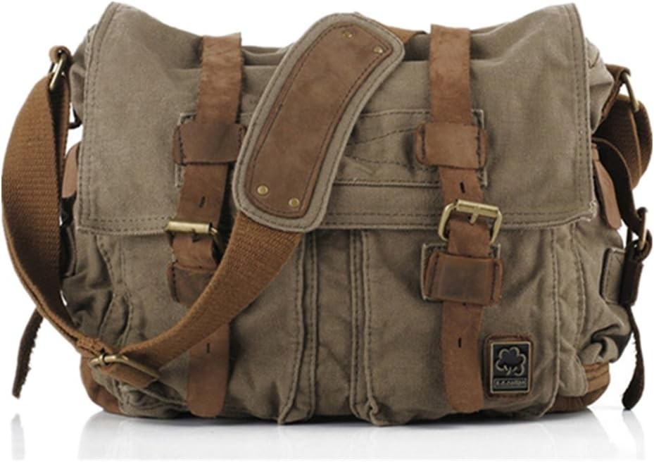 Vintage Military Canvas Messenger Bag
